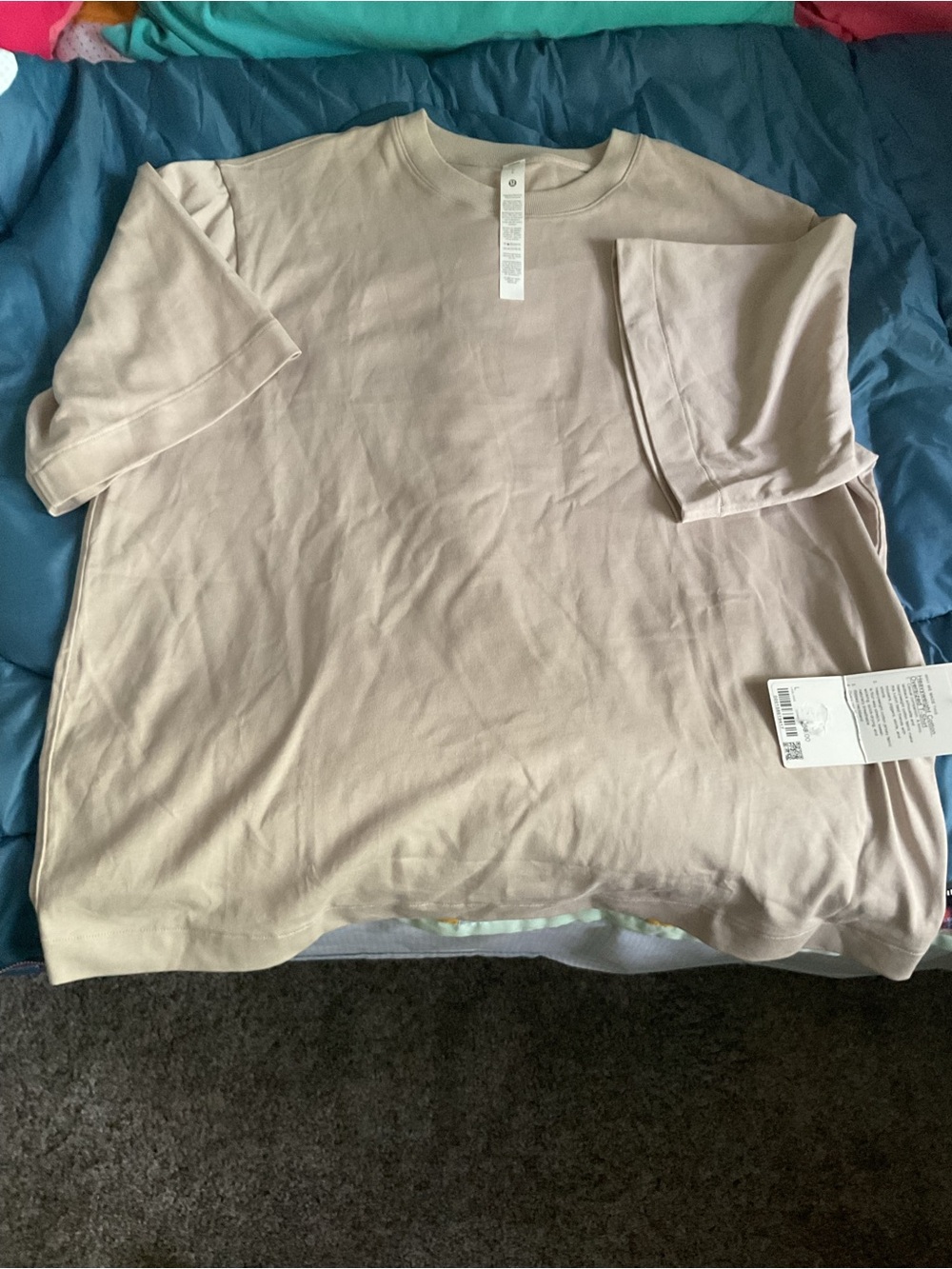 lululemon athletica oversized Short Sleeve Crew Tee in Light Taupe